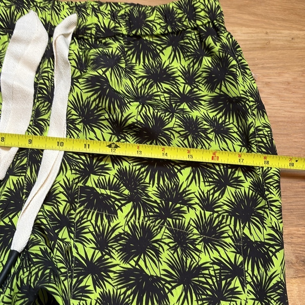 NWT Sandrine Neon Rose Green and Black Patterned Joggers Women’s M - Picture 7 of 15